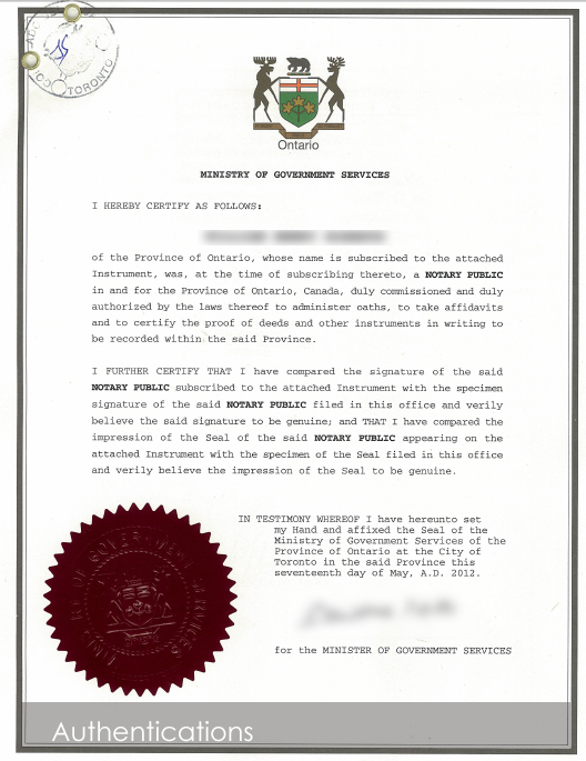 Authentication And Legalization Of Documents